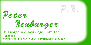 peter neuburger business card